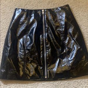 Paten leather skirt size small